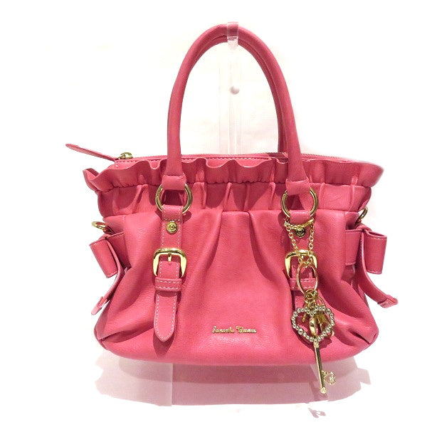 Samantha Thavasa Pink Ribbon Handbag Shoulder Bag for Women in Good Condition