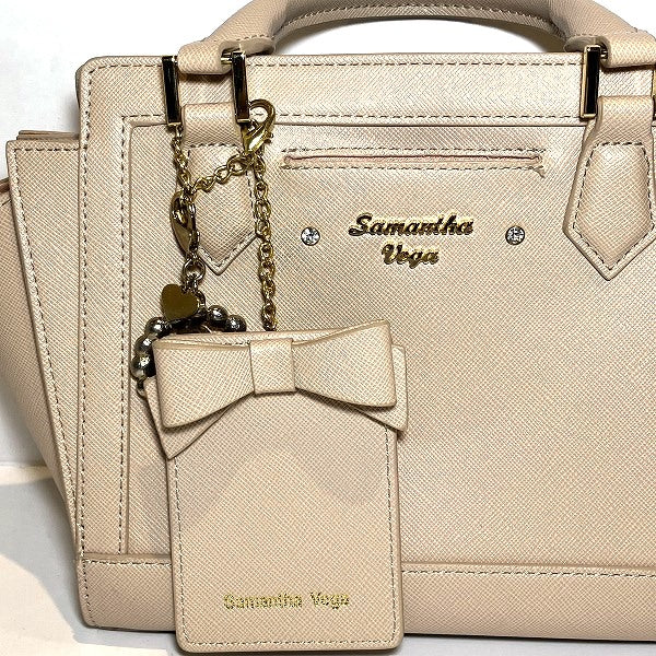 Samantha Vega 2way Leather Handbag Shoulder Bag in Good Condition