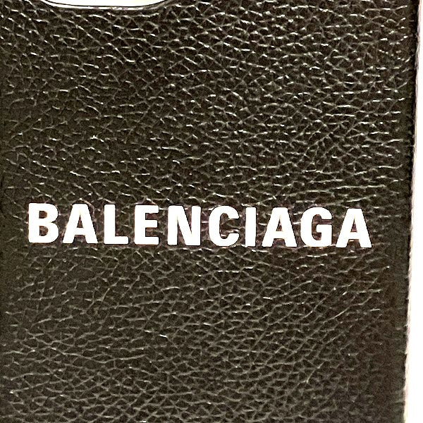 Balenciaga Leather iPhone Case 12Pro Black in Good Condition