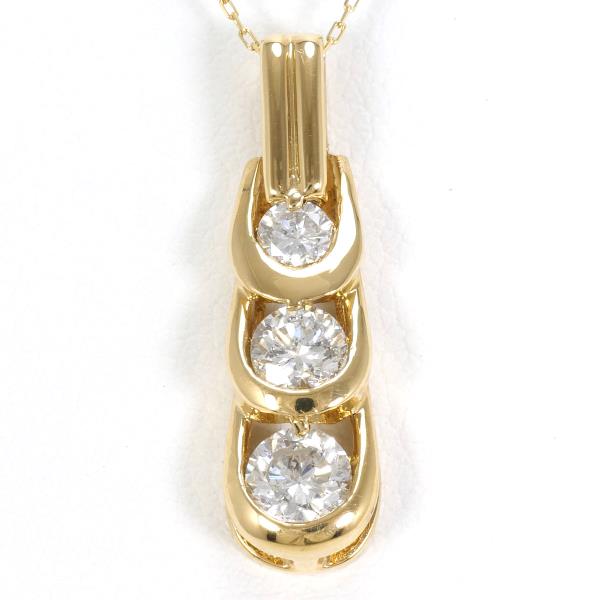 K18 Yellow Gold Diamond Necklace 0.70ct in Excellent Condition