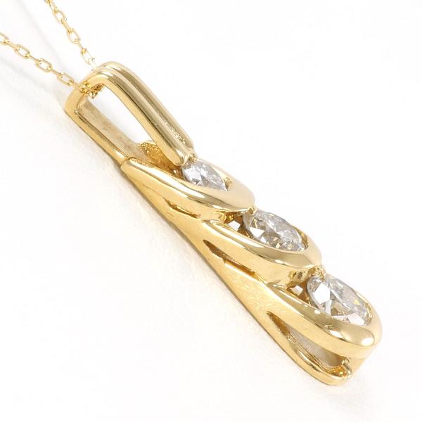 K18 Yellow Gold Diamond Necklace 0.70ct in Excellent Condition