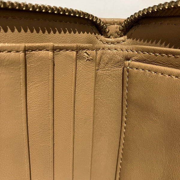 Cole Haan Beige Bifold Wallet PVC Leather in Good Condition