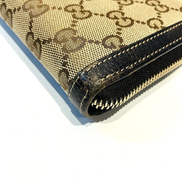 Gucci Canvas Leather Bamboo Tassel Wallet in Fair Condition