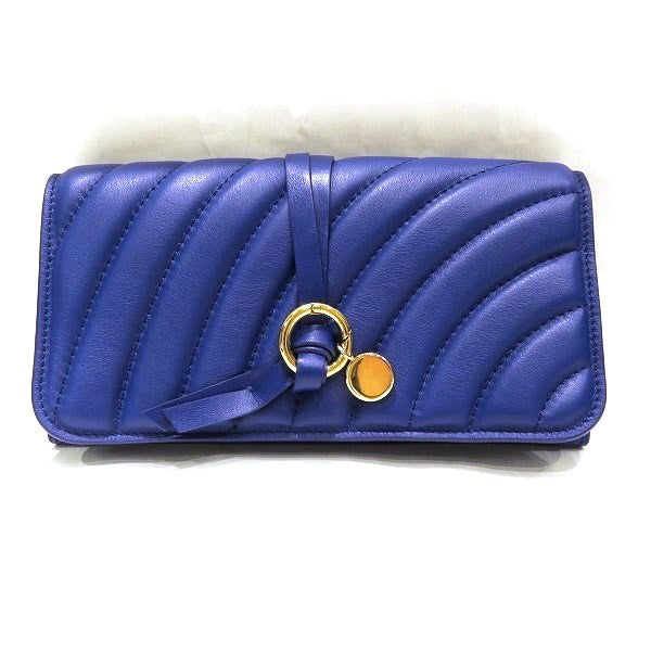 Chloe Alphabet Quilted Leather Long Wallet in Good Condition