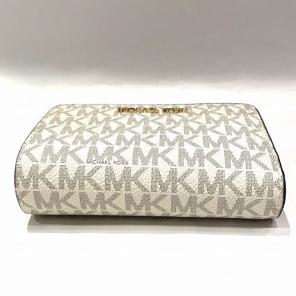 Michael Kors Coated Canvas Leather MK Signature Bifold Wallet in Good Condition