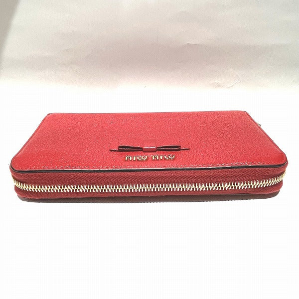 Miu Miu Leather Long Wallet 5ML506 in Good Condition