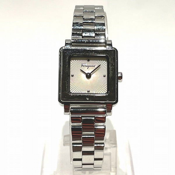 Salvatore Ferragamo Stainless Steel Quartz Watch for Women SFFBY00119 in Good Condition