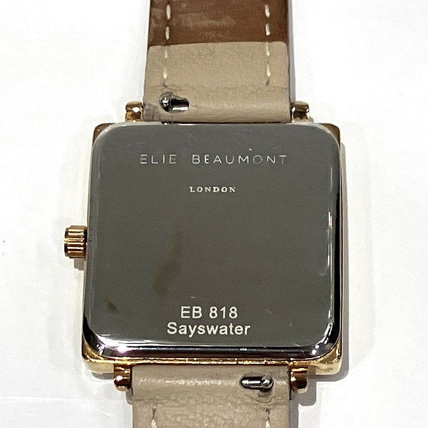 Ellie Beaumont Quartz Watch EB818 Stainless Steel Leather Belt in Good Condition