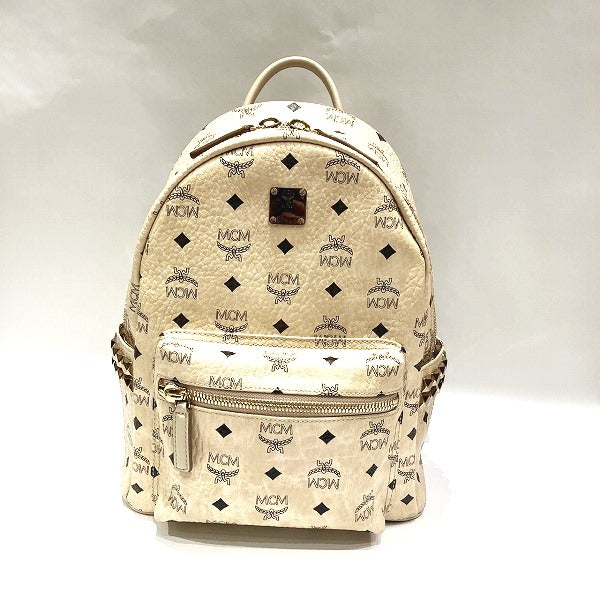 MCM Visetos Side Studs Backpack MMK 6SVE37 in Good Condition