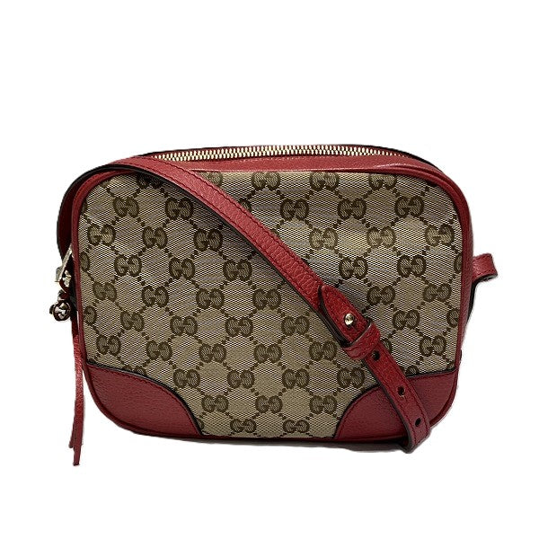 Gucci GG Canvas Leather Shoulder Bag 449413 in Good Condition