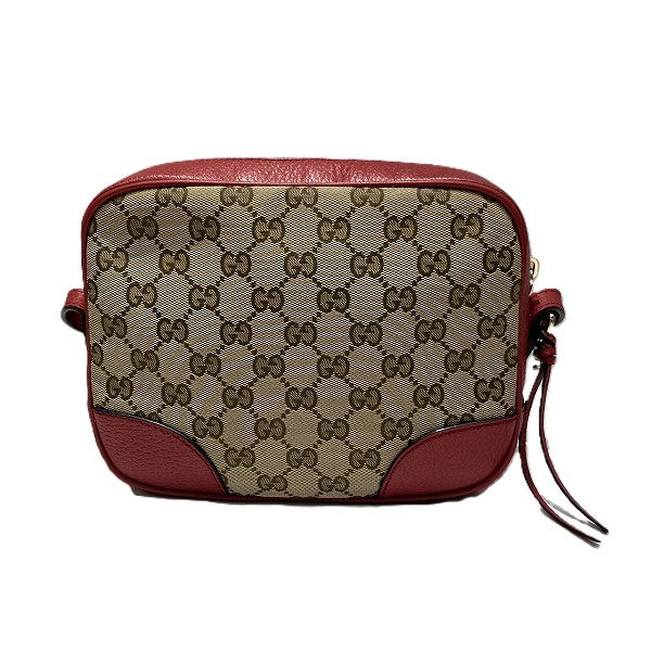 Gucci GG Canvas Leather Shoulder Bag 449413 in Good Condition