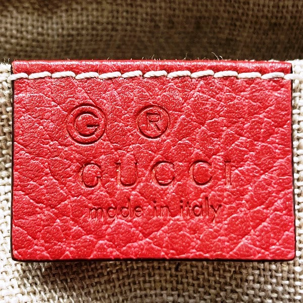 Gucci GG Canvas Leather Shoulder Bag 449413 in Good Condition