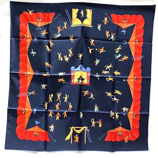 Bvlgari Silk Circus Pattern Scarf