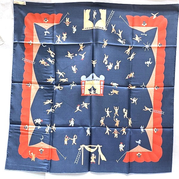 Bvlgari Silk Circus Pattern Scarf