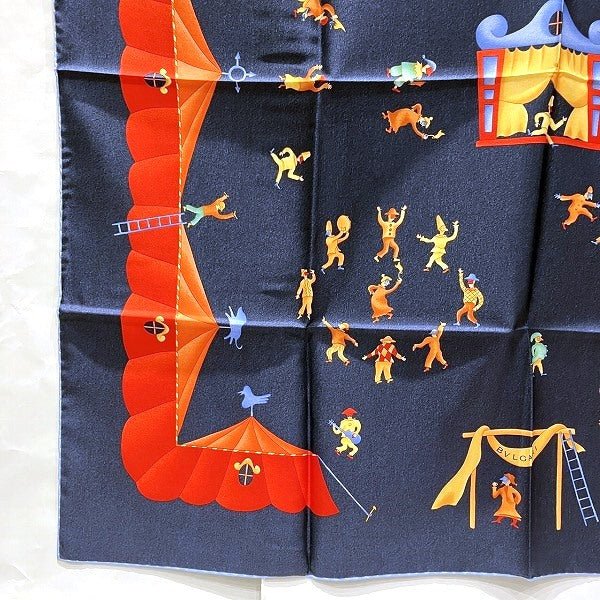 Bvlgari Silk Circus Pattern Scarf