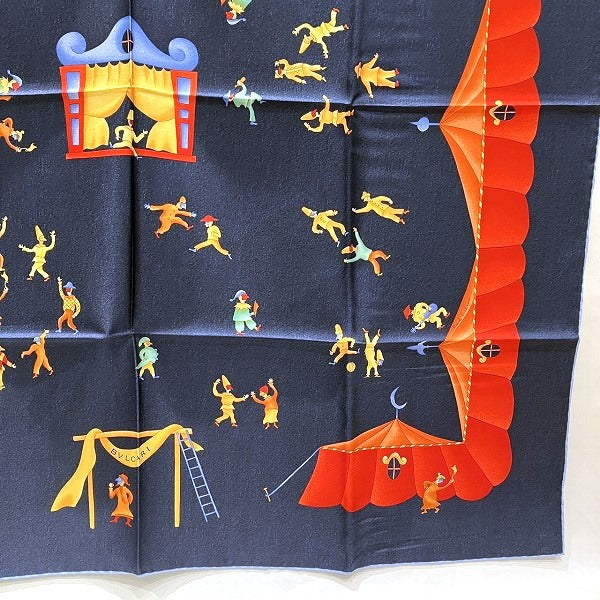 Bvlgari Silk Circus Pattern Scarf