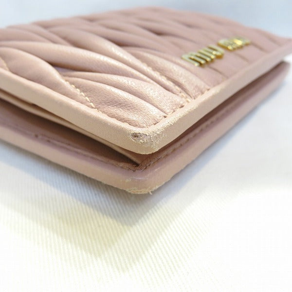 Miu Miu Matelassé Leather Wallet 5MV204 in Good Condition