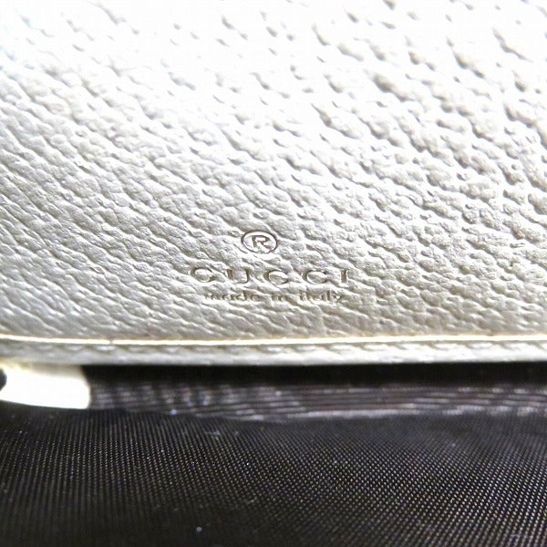 Gucci Leather GG Marmont Berry Long Wallet 456117 in Fair Condition