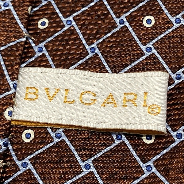 Bvlgari Silk Tie 150cm x 10cm Patterned Men's Accessory in Great Condition