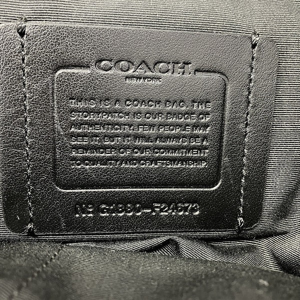 Coach Perforated Leather Mixed Material Terrain Bike Shoulder Bag F24673 in Good Condition