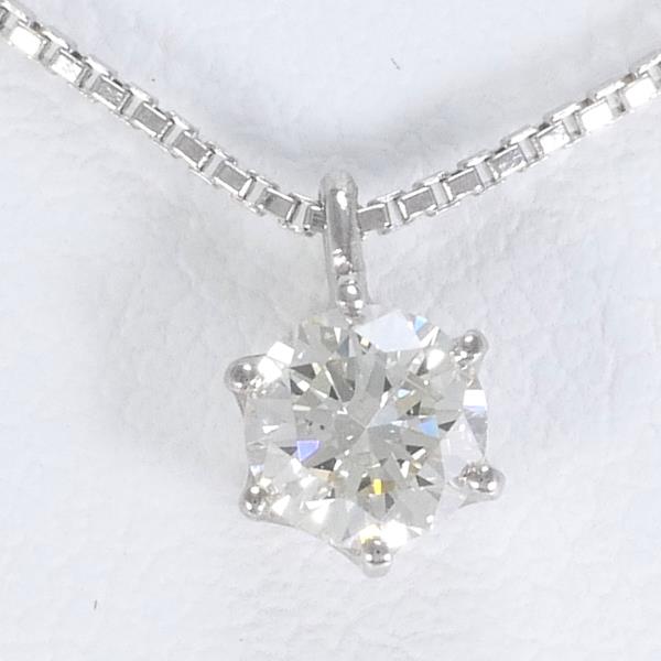 K18 White Gold Necklace with Yellow Diamond 0.32ct in Excellent Condition