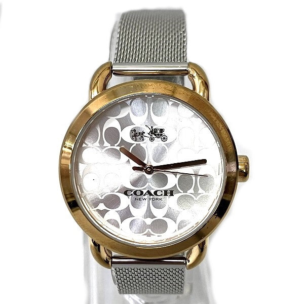 Coach Stainless Steel Quartz Signature Watch CA.105.7.95.1319 in Good Condition