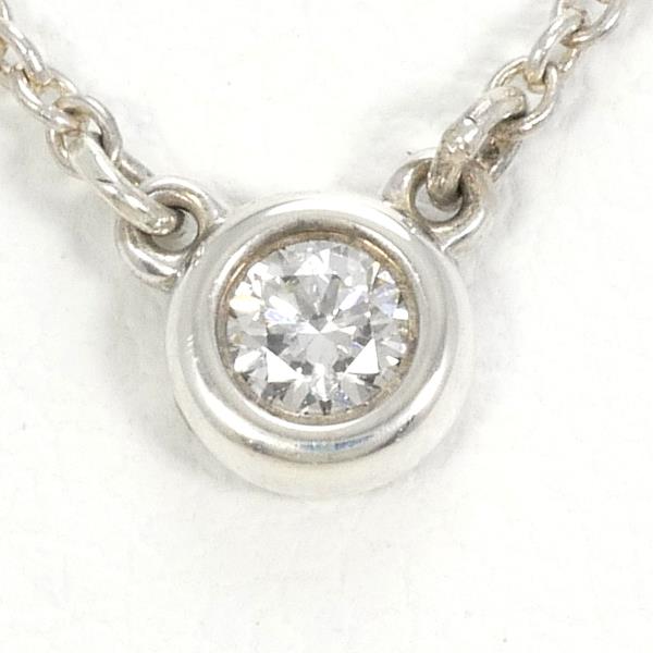 Tiffany & Co Silver Diamond By the Yard Necklace in Excellent Condition