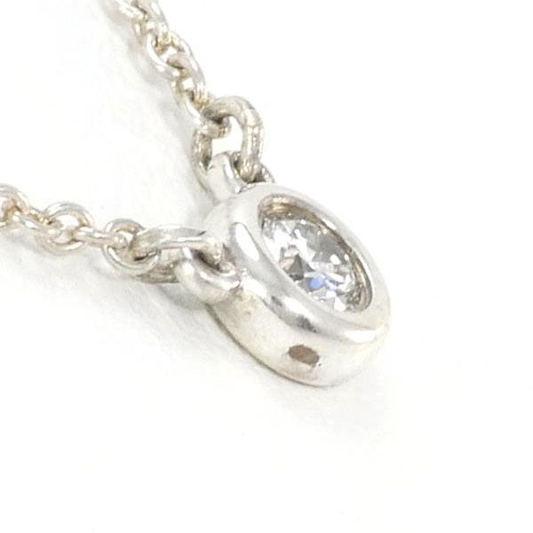 Tiffany & Co Silver Diamond By the Yard Necklace in Excellent Condition