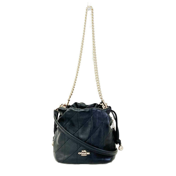 COACH Fay Mini Drawstring Cowhide Shoulder Bag