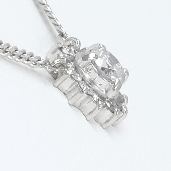Women's Platinum PT850 Necklace Studded with Diamonds - 0.41ct & 0.27ct Diamonds, Total Weight