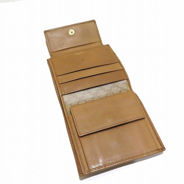 Celine Macadam PVC Leather Bifold Wallet in Fair Condition