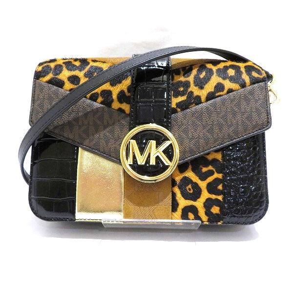 Michael Kors Leather Convertible Patchwork Shoulder Bag in Good Condition