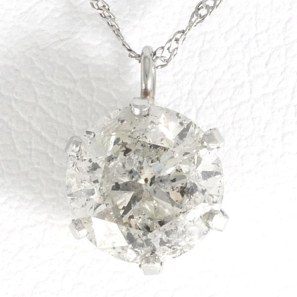 PT900 Platinum PT850 Necklace Yellow Diamond in Excellent Condition