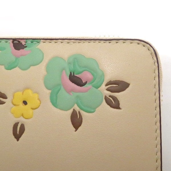 Coach Floral Leather Accordion Zip Wallet CH811 in Great Condition