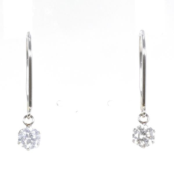 PT900 Platinum Diamond Earrings 0.214ct 0.194ct in Great Condition