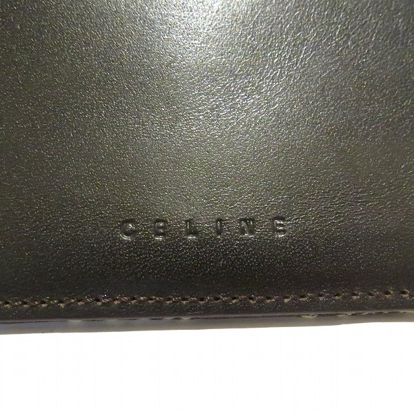 Celine Canvas Leather Trifold Wallet in Good Condition