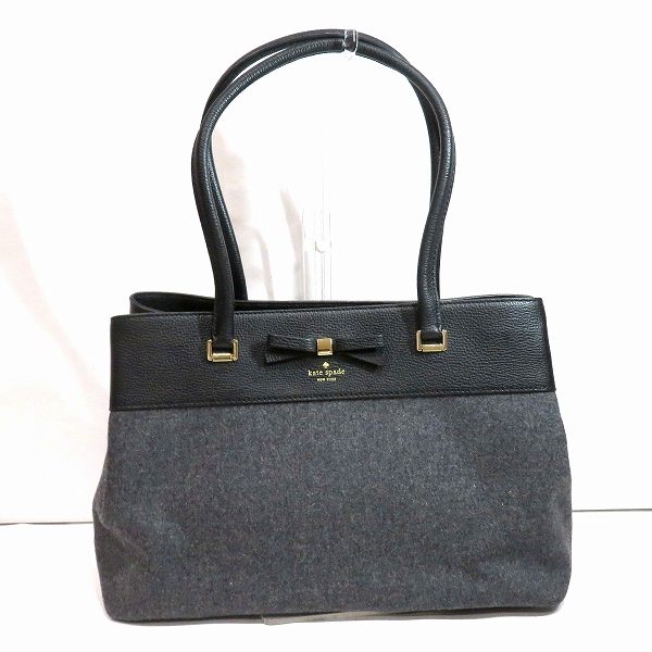 Kate Spade Leather Wool Shoulder Bag