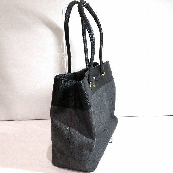 Kate Spade Leather Wool Shoulder Bag in Good Condition