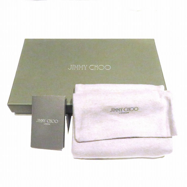 Jimmy Choo Leather Metal Zippy Wallet in Good Condition