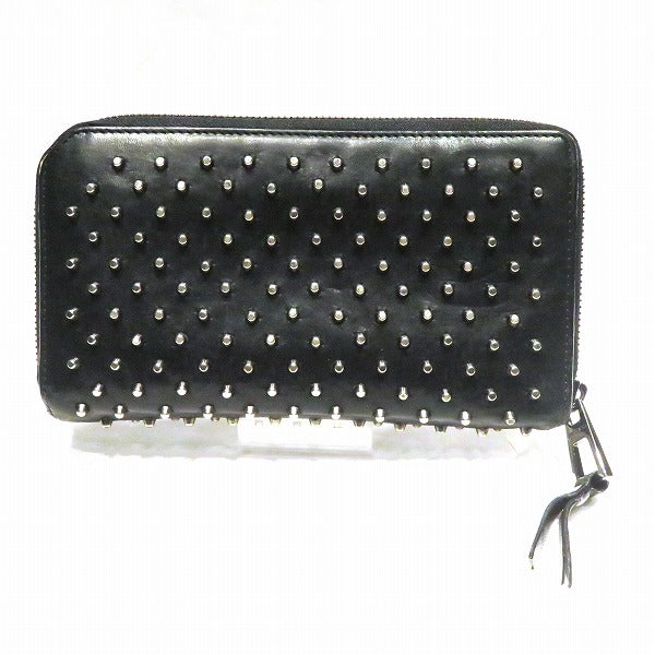 Jimmy Choo Leather Metal Zippy Wallet in Good Condition