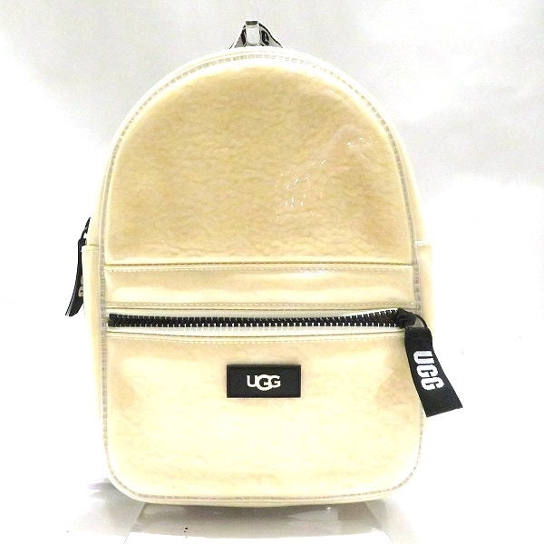 UGG Clear Faux Fur Vinyl Backpack for Women in Good Condition