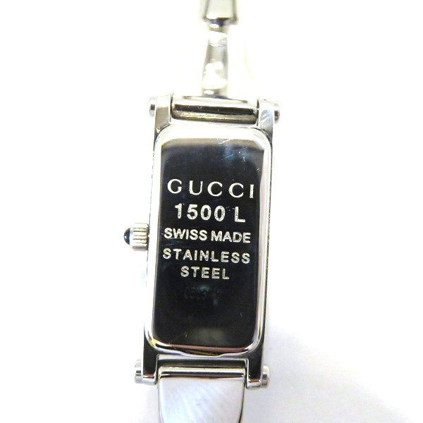 Gucci Stainless Steel Quartz Bangle Watch 1500L in Good Condition