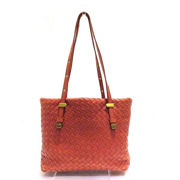 Bottega Veneta Intrecciato Leather Handbag Orange