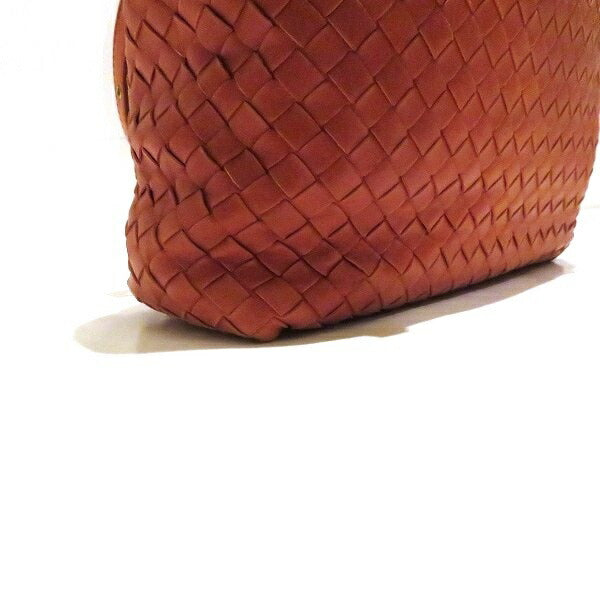 Bottega Veneta Intrecciato Leather Handbag Orange