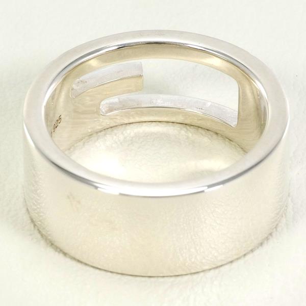 Gucci Branded G Silver Ring Size 10 in Excellent Condition