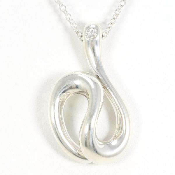 Tiffany Open Wave Silver Diamond Necklace