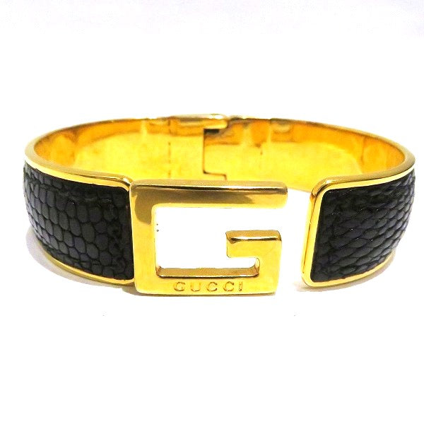 Gucci Leather Bangle Bracelet in Good Condition