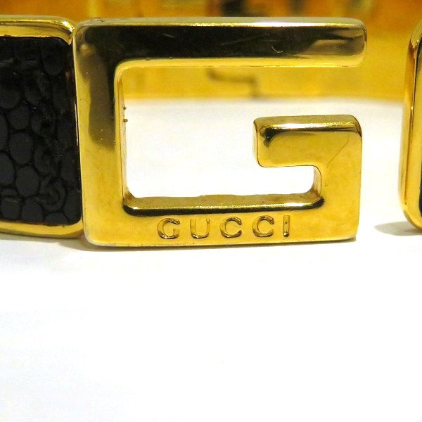 Gucci Leather Bangle Bracelet in Good Condition