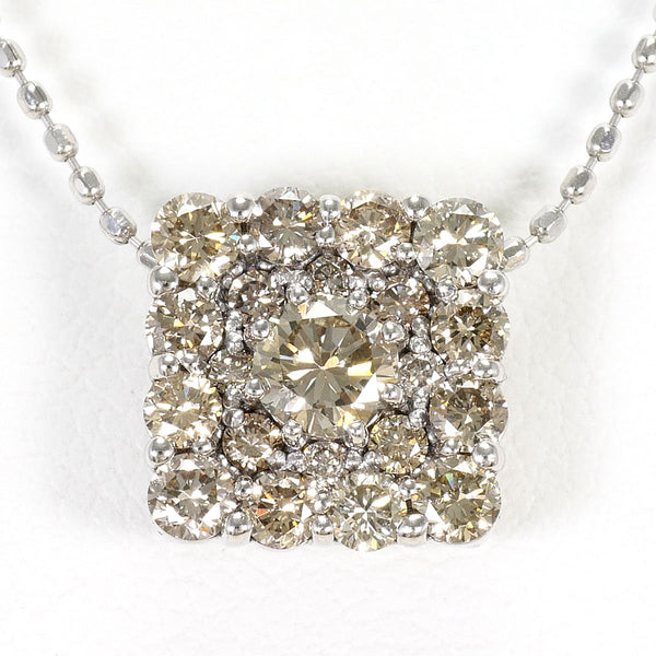 Au750 White Gold Diamond Necklace