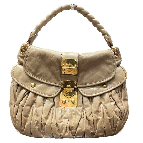 Miu Miu Matelasse Leather Shoulder Bag